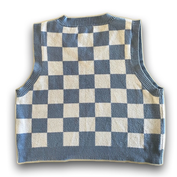 Hazel Moon Checkered Cropped Vest * XL - Picture 2 of 5